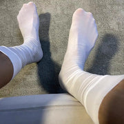 Thin Nylon Wet-Look Tube Socks image 0