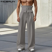 High-Waisted Casual Pants image 1