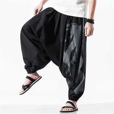 Japanese Cropped Linen Pants image 5