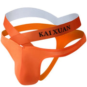 Men's Underwear Sexy Jockstrap Pouch Cuecas Man Ice Silk Panties Thongs Bikini Underpants