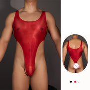 Elastic Shiny High Cut Bodysuit image 6
