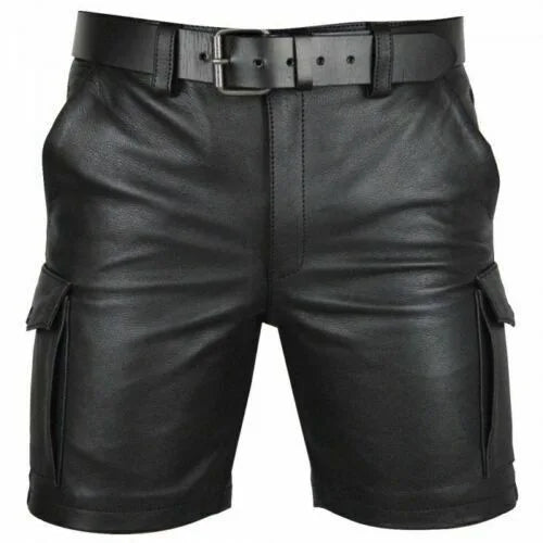 Edgy Faux Leather Club Shorts image 6