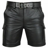 Edgy Faux Leather Club Shorts image 5