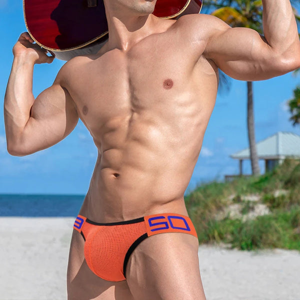 Men’s Contrast-Trim Low-Rise Jockstrap