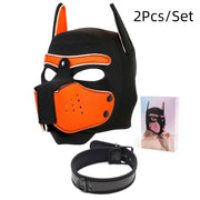 Latex Rubber Dog Mask with Collar image 13