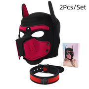 Latex Rubber Dog Mask with Collar image 53