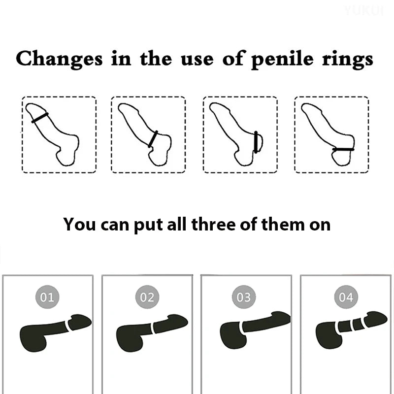 Silicone Cock Rings for Ejaculation Delay image 1