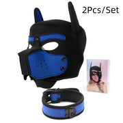 Latex Rubber Dog Mask with Collar image 11