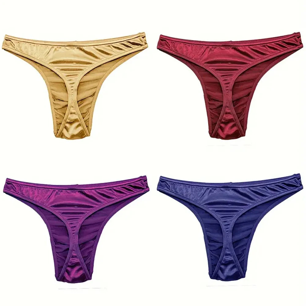 Sexy Low-Rise Satin G-Strings for Men image 0