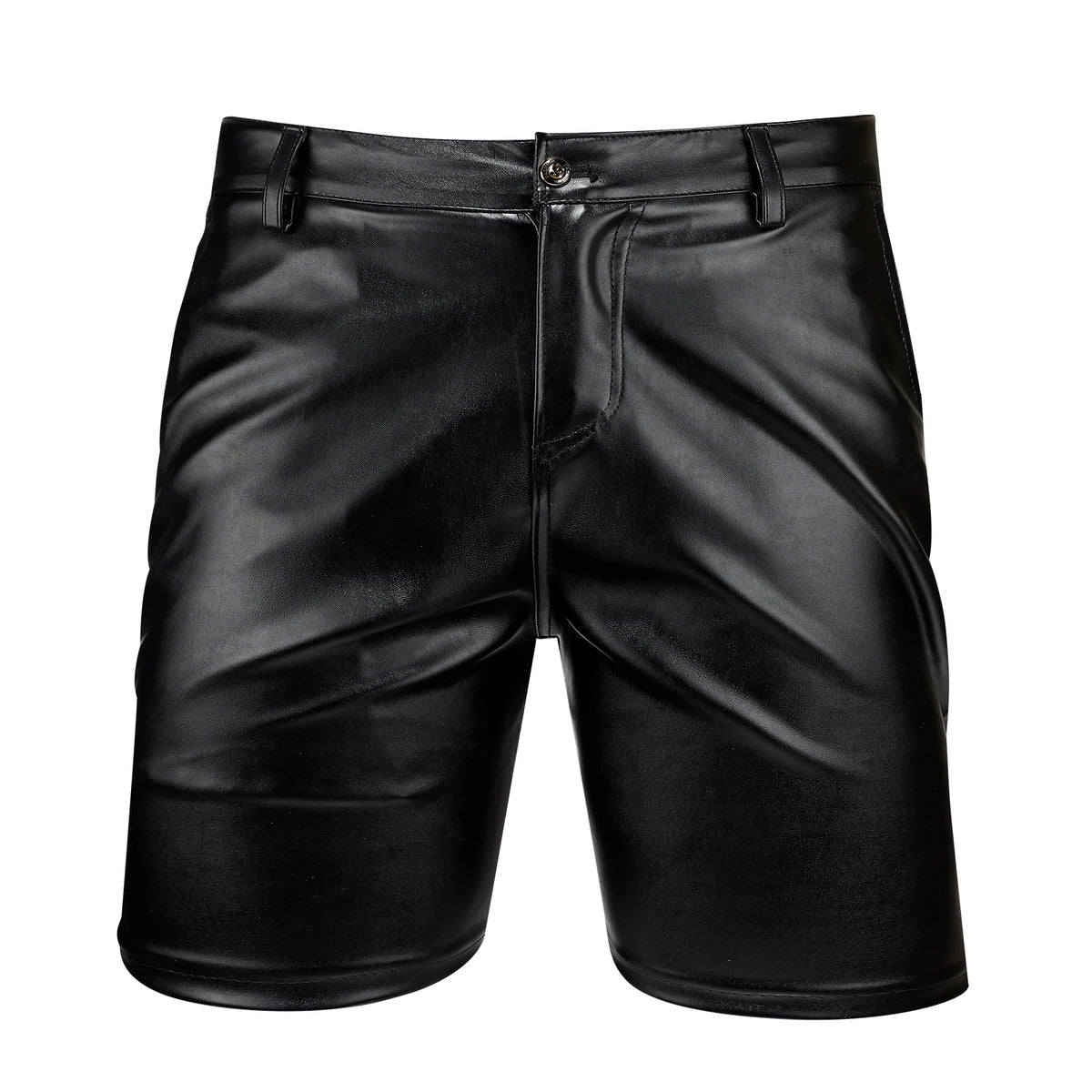 Men's Elastic Pu Leather Shorts image 0
