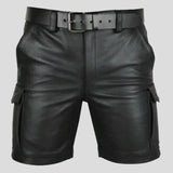 Edgy Faux Leather Club Shorts image 0
