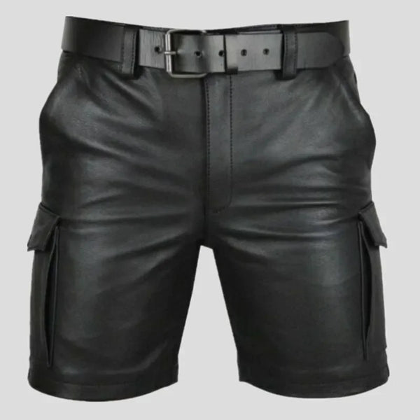 Edgy Faux Leather Club Shorts