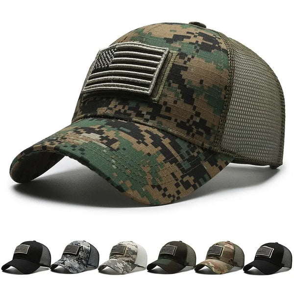 American Camo Velcro Cap