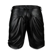 Men's Elastic Pu Leather Shorts image 1