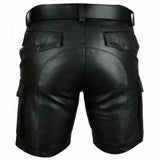 Edgy Faux Leather Club Shorts image 2