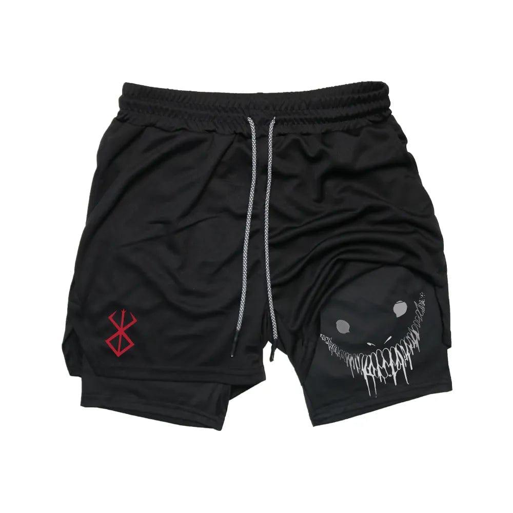 Berserk Anime 2-in-1 Running Shorts for Men