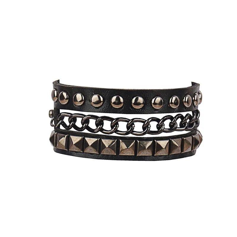 Black Goth Bracelets - Punk Boho Emo Style