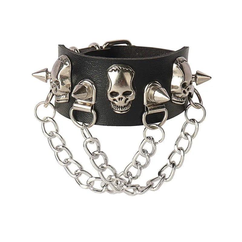 Black Goth Bracelets - Punk Boho Emo Style