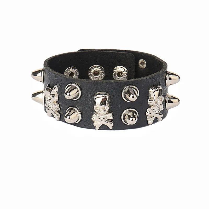 Black Goth Bracelets - Punk Boho Emo Style