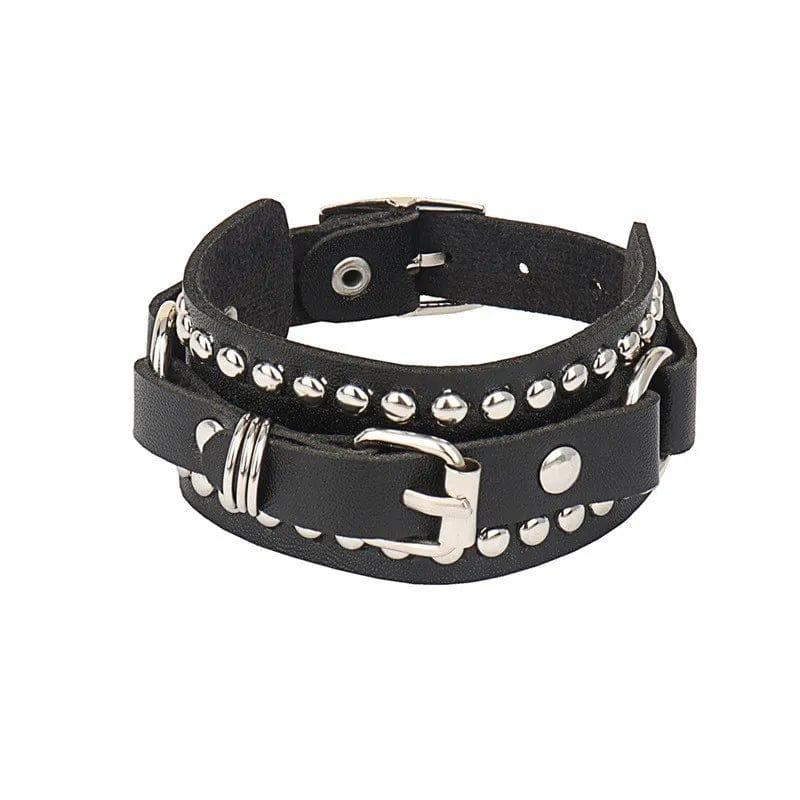 Black Goth Bracelets - Punk Boho Emo Style