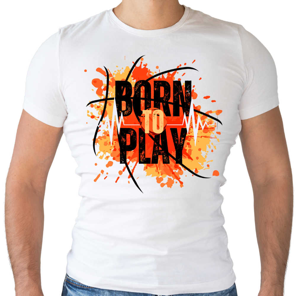 Born to Play White T-shirt