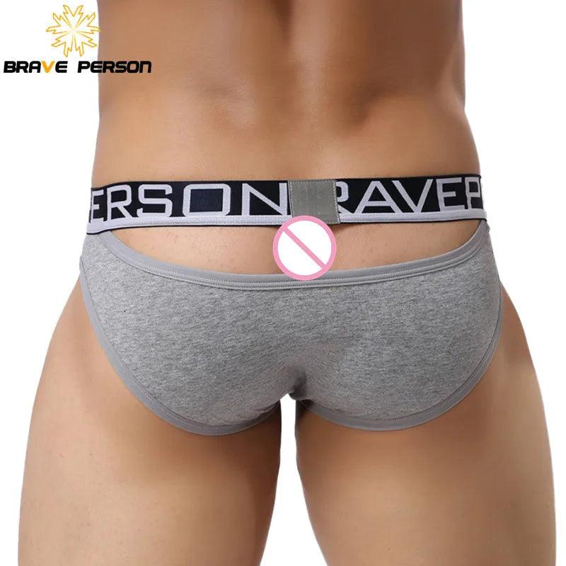 BRAVE PERSON Cotton Hollow Design Men's Briefs