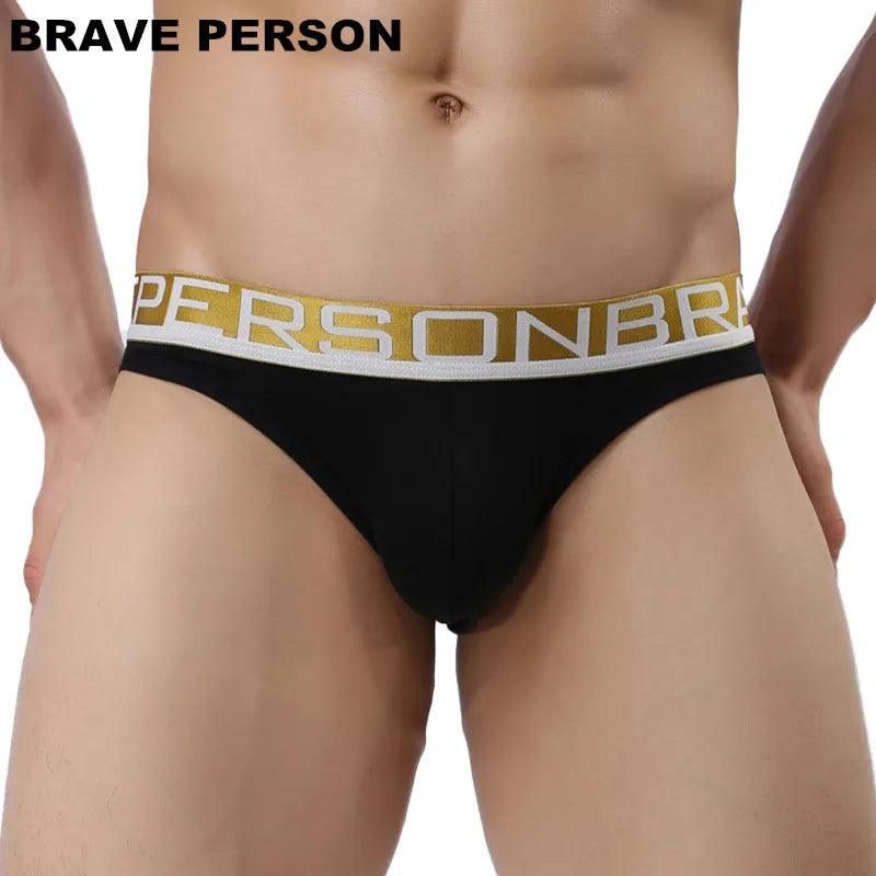 BRAVE PERSON Cotton Hollow Design Men's Briefs