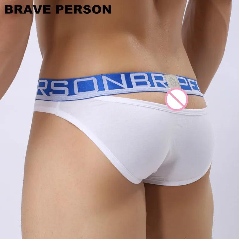 BRAVE PERSON Cotton Hollow Design Men's Briefs