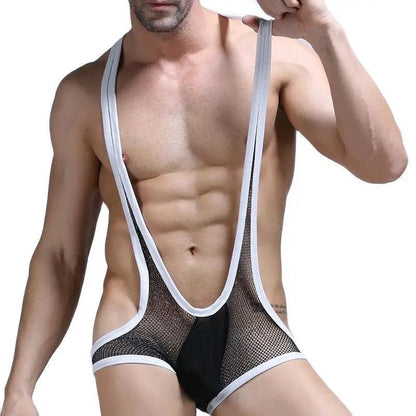 Sexy Men's Mesh Bodysuit Lingerie