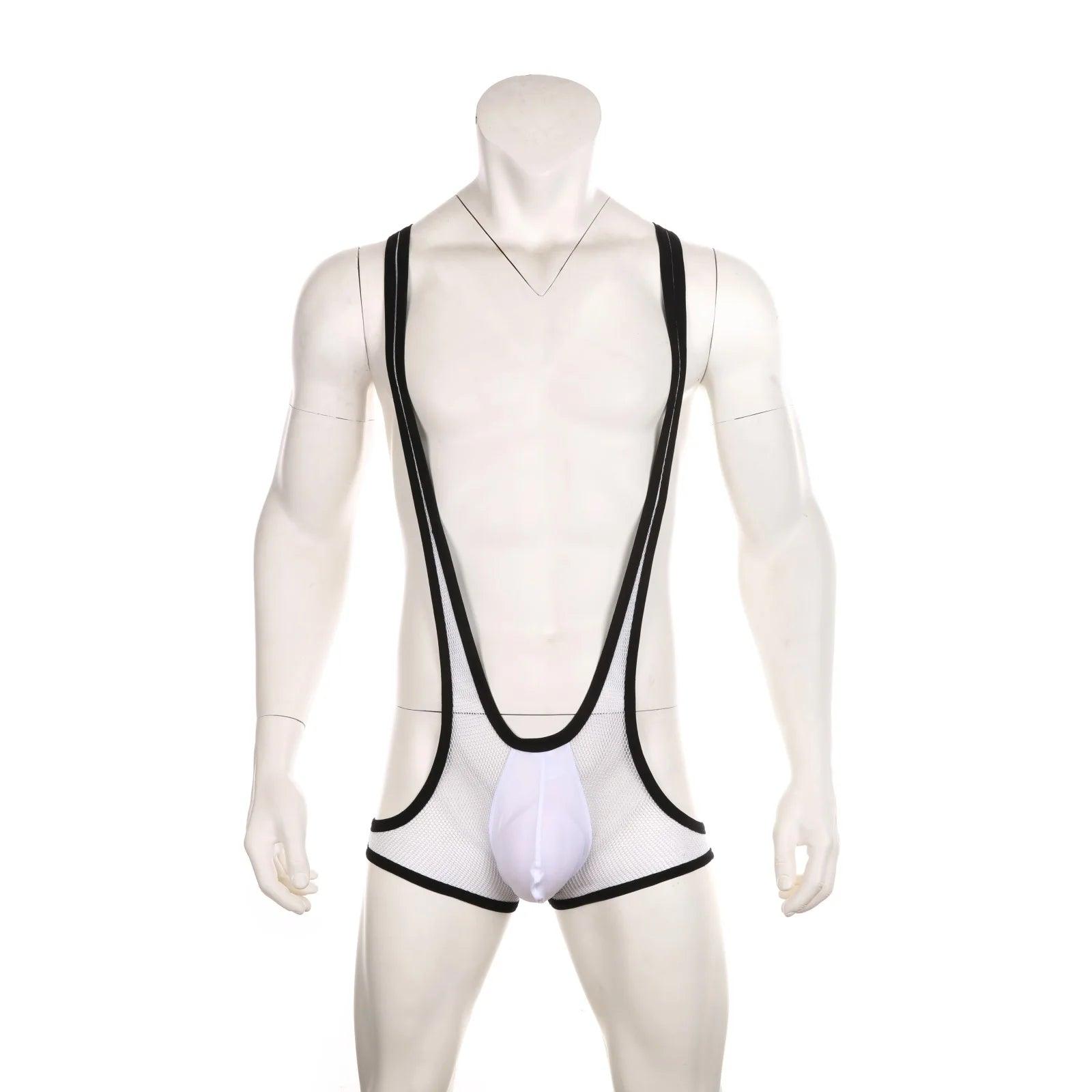 Sexy Men's Mesh Bodysuit Lingerie