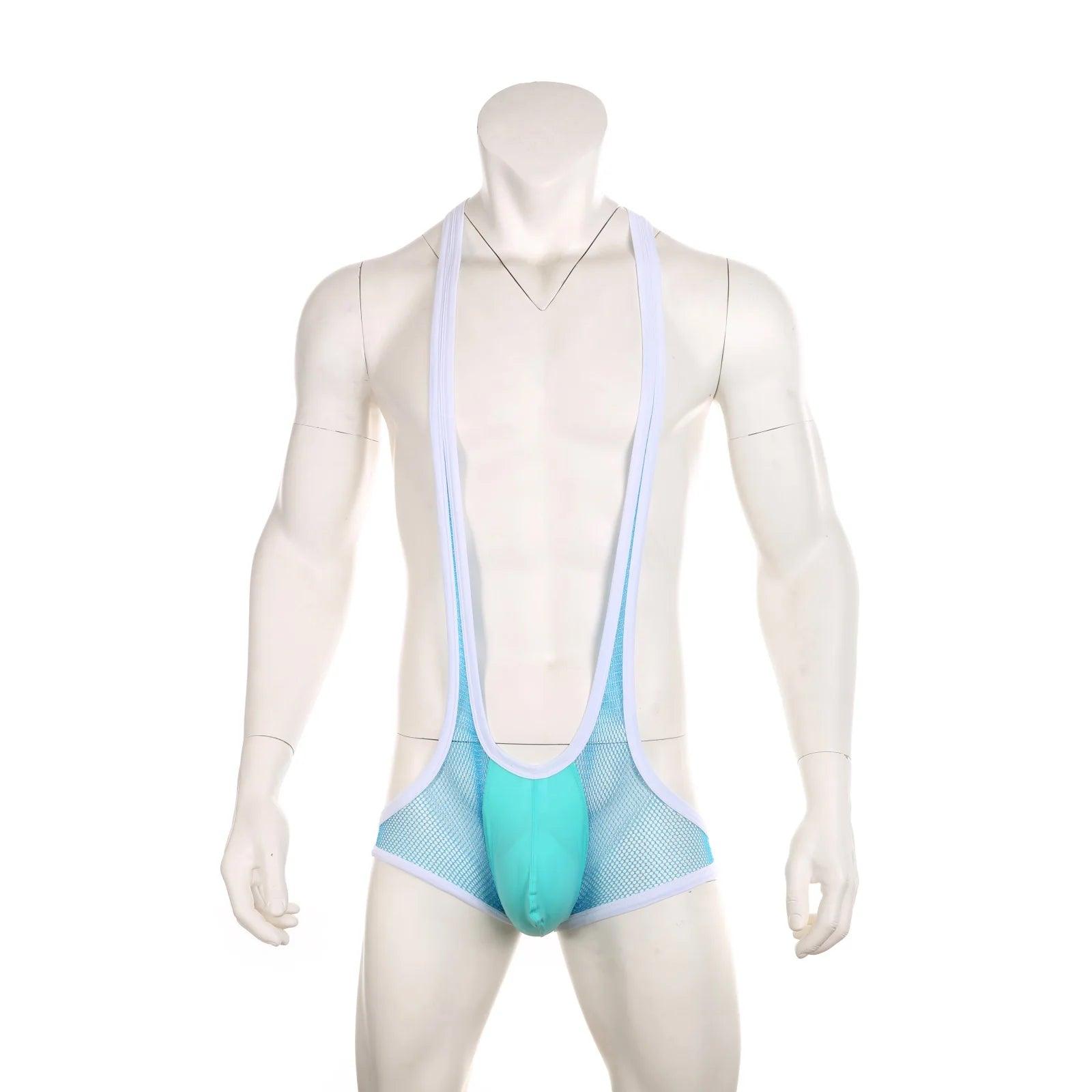 Sexy Men's Mesh Bodysuit Lingerie