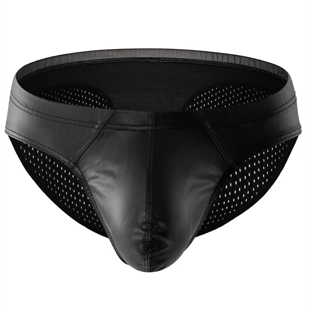 CLEVER-MENMODE Pu Leather Briefs