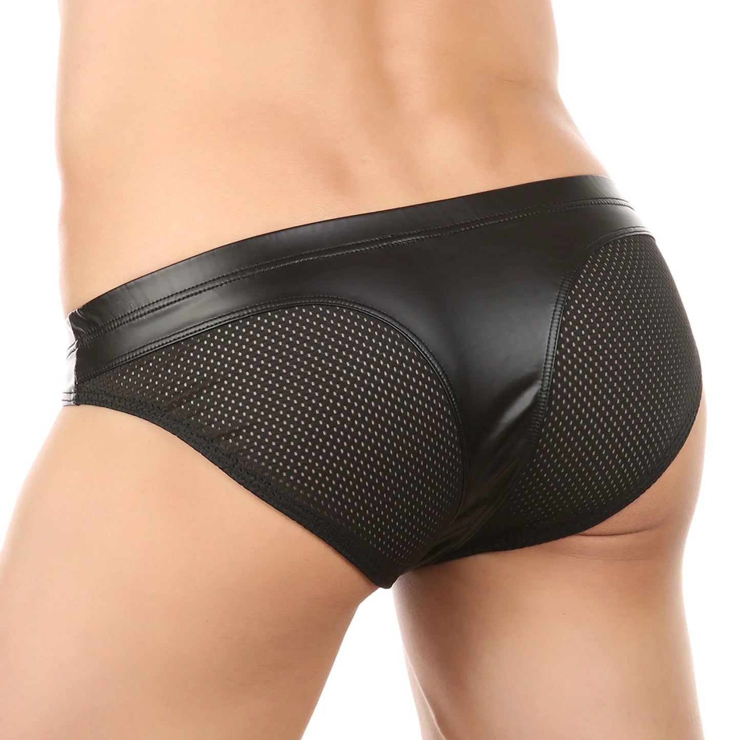 CLEVER-MENMODE Pu Leather Briefs