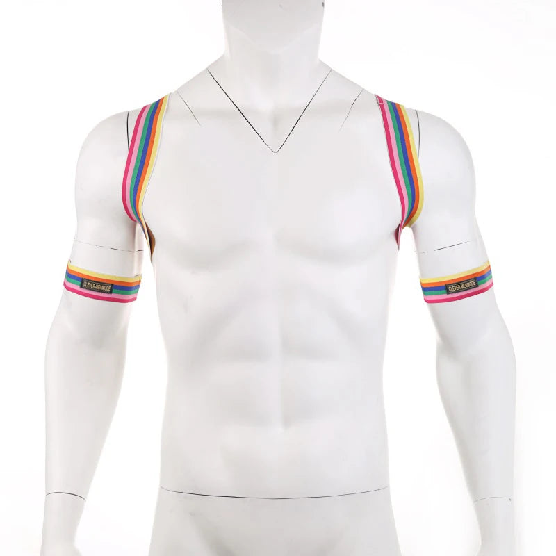 Colorful Rainbow Body Chest Harness