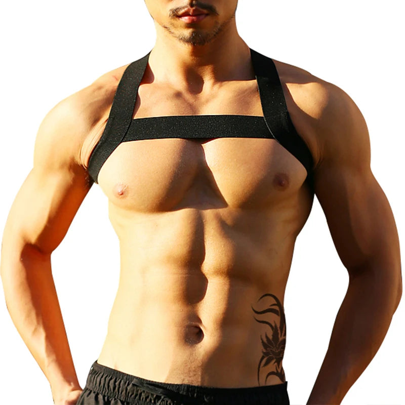 Elastic Men's Harness Sexy Chest Strap Bondage