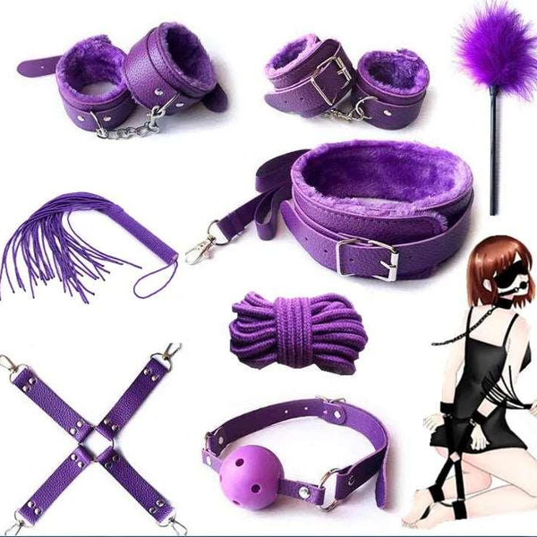 Fantasy Purple Bedroom Bondage Set for Couples