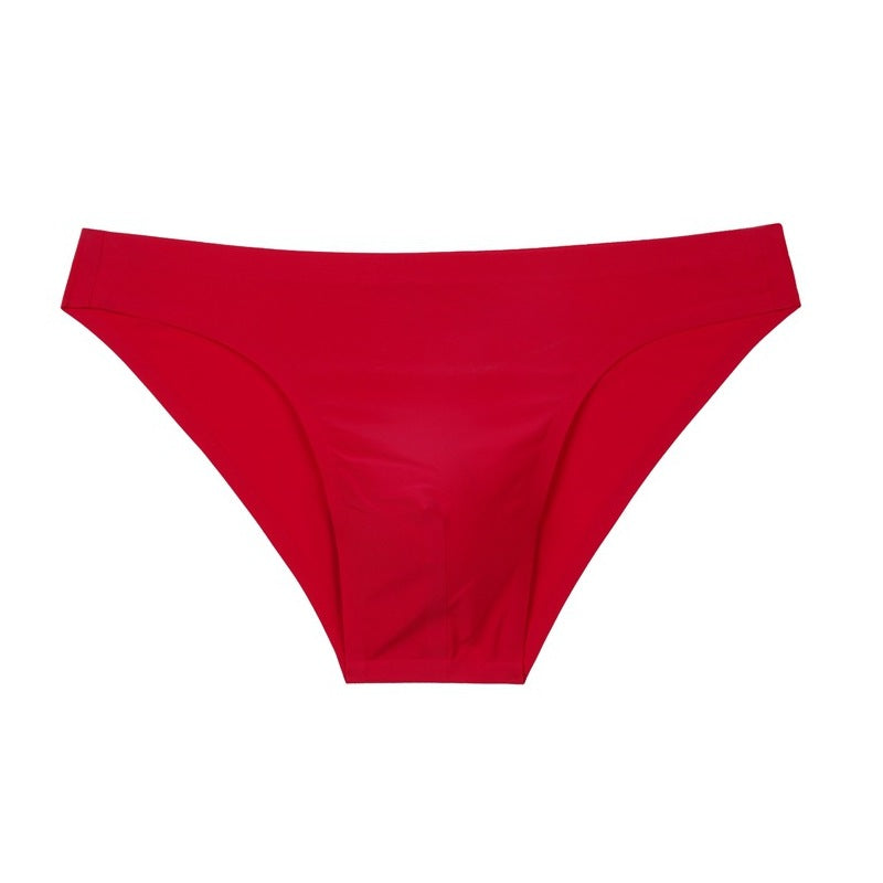 The Gay Fashion Palace Low Waist Briefs M / Red Ice Silk Low Waist Seamless Briefs