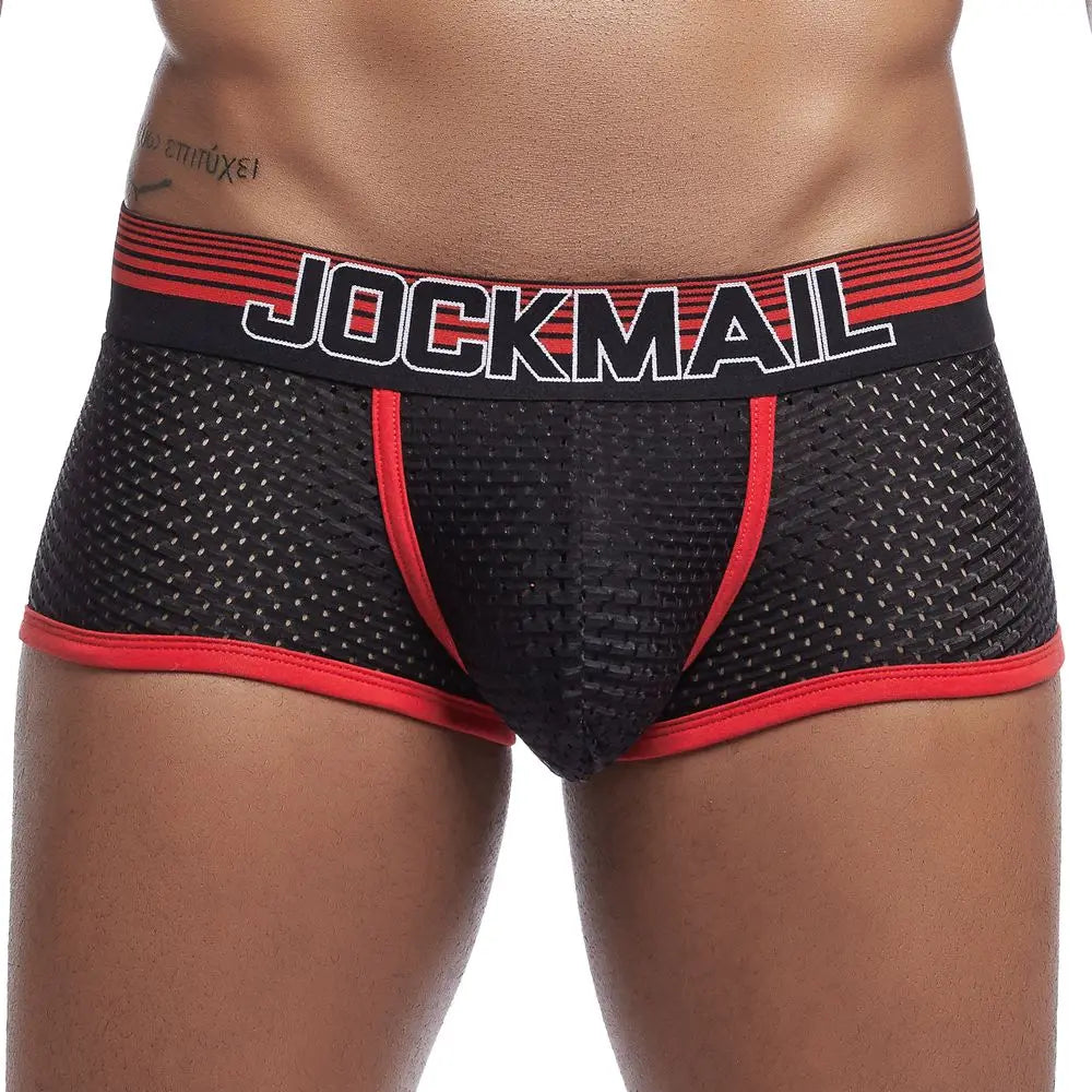 JOCKMAIL Boxer Briefs Mesh Underpants