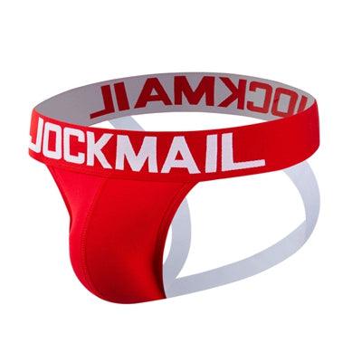 Jockmail Men's Cotton T-Back Plaid Low Waist Sexy Underwear