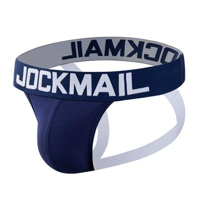 Jockmail Men's Cotton T-Back Plaid Low Waist Sexy Underwear