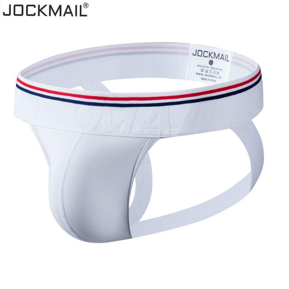 Jockmail Men's Cotton T-Back Plaid Low Waist Sexy Underwear