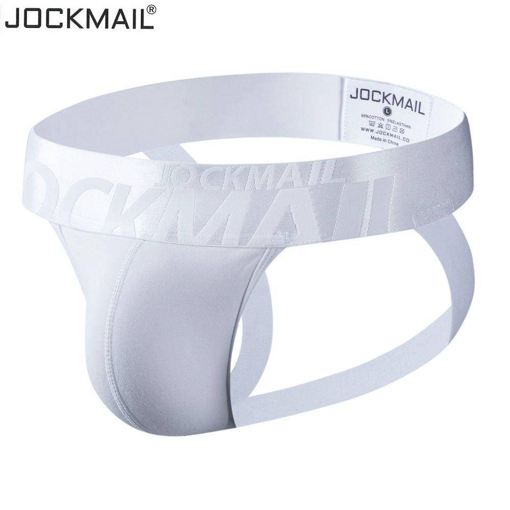 Jockmail Men's Cotton T-Back Plaid Low Waist Sexy Underwear