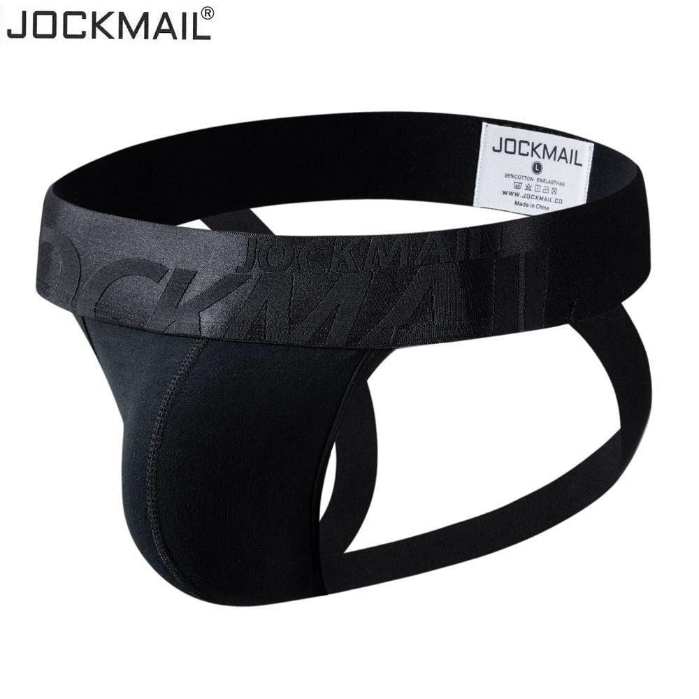 Jockmail Men's Cotton T-Back Plaid Low Waist Sexy Underwear