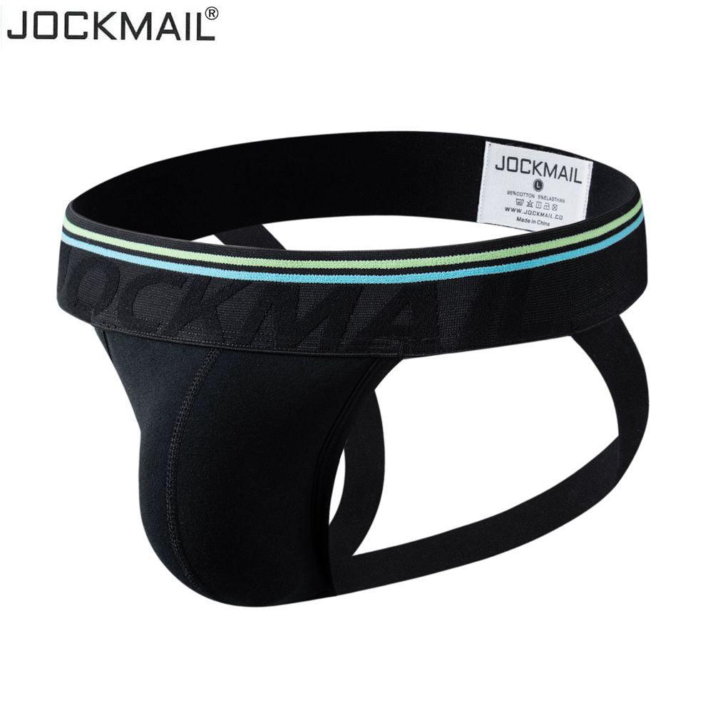 Jockmail Men's Cotton T-Back Plaid Low Waist Sexy Underwear