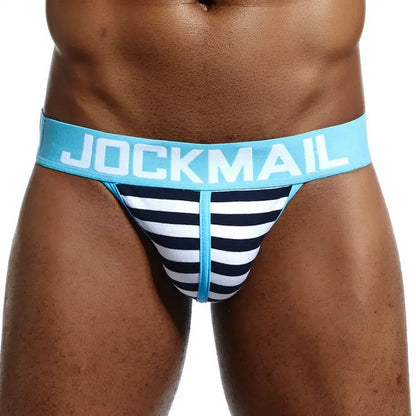 JOCKMAIL Men's Low-Rise Printed Cotton Briefs