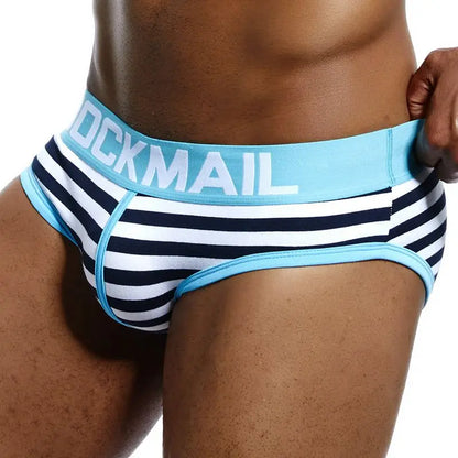 JOCKMAIL Men's Low-Rise Printed Cotton Briefs