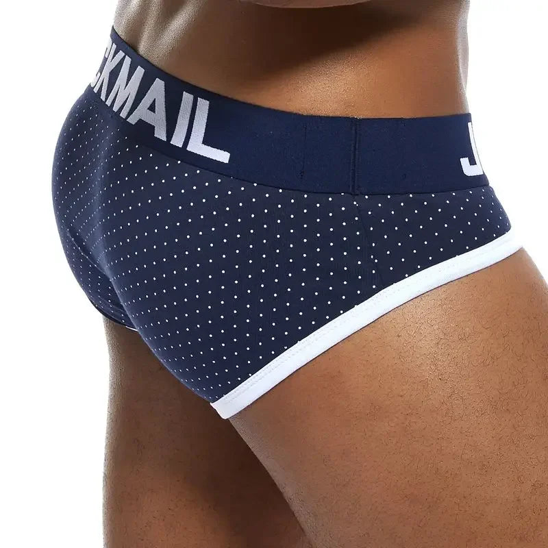 JOCKMAIL Men's Low-Rise Printed Cotton Briefs