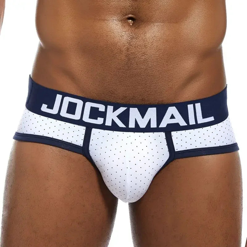 JOCKMAIL Men's Low-Rise Printed Cotton Briefs