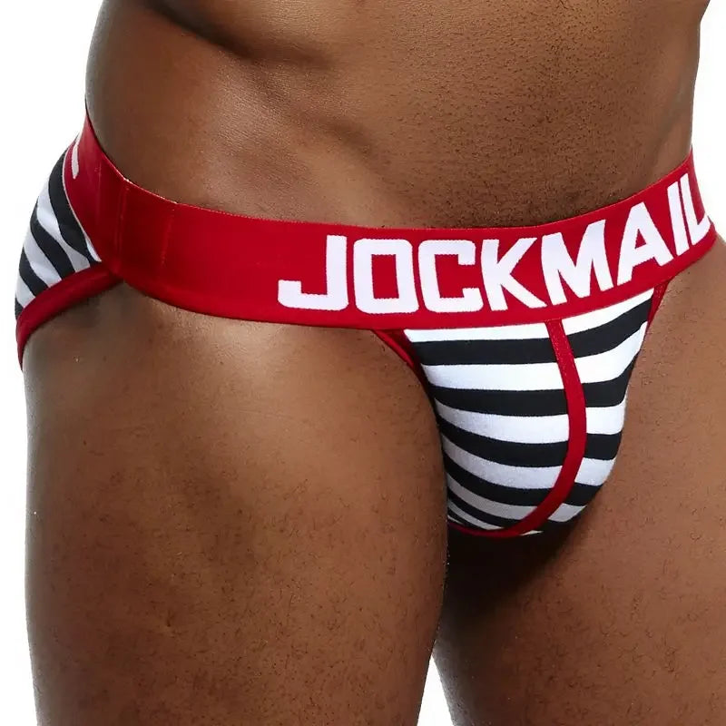 JOCKMAIL Men's Low-Rise Printed Cotton Briefs