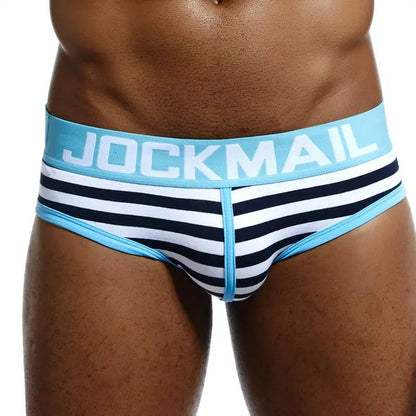 JOCKMAIL Men's Low-Rise Printed Cotton Briefs